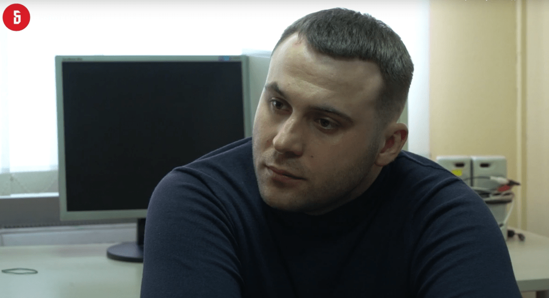 Yurii Kurbal. Screenshot from Bihus.info video